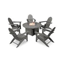 Anyone have a good set of plans to build a nice adirondack for someone who doesn't do that much w/ woodworking? Polywood Vineyard Adirondack 6 Piece Chat Set With Fire Pit Table Pws415 1 Polywood Official Store