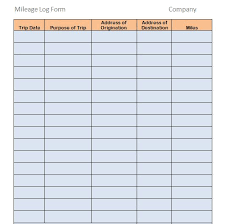 Business Mileage Form Sada Margarethaydon Com