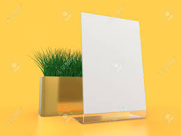 Plastic table menu stand card display vector. Blank Paper Table Tent Mockup On Yellow Background 3d Rendering Stock Photo Picture And Royalty Free Image Image 153600388