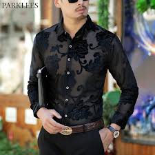 Check spelling or type a new query. Luxury Transparent Shirt Men Floral Embroidery Lace Shirt For Male Sexy See Through Dress Shirts Mens Club Party Prom Chemise Hot Deal 3361 Goteborgsaventyrscenter