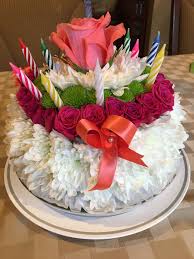 To wishes some one happy birthday cake is one of the major part. Received This Birthday Cake Flower Bouquet Just Love It Thank You Birthday Cake Flowers Flower Cake Flowers Bouquet