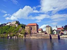 Photographic Print The Danube River Flows In Front Of Veste Oberhaus Castle Passau Germany By Miva Stock 24x18in In 2020 Danube River Passau Germany Passau