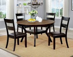 If you like to host game night, a round espresso brown dining room set is a great place to have a relaxing evening with friends. Juniper Dining Room Set Dark Brown And Oak By Furniture Of America Furniturepick