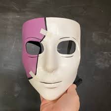 Sally Face Mask HALLOWEEN Sally Face Cosplay Mask Mask Replica Mask Costume  Hand Painted With Straps