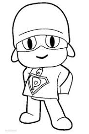 Pocoyo elly coloring page template. Printable Pocoyo Coloring Pages For Kids
