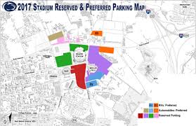 Penn State Football Parking Map Map 2018