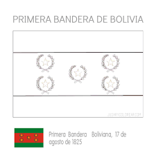 La franja de color rojo representa la sangre. Escudo Y Bandera Con Escudo De Bolivia Para Colorear Jugar Y Colorear