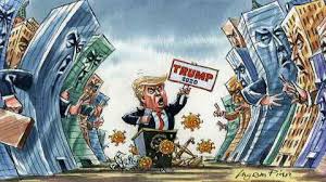 Cartoon crumbling tower — stock illustration. Trump S Corporate Trouble Ceos Keep Their Distance From The Party Of Business Financial Times