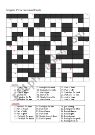 We did not find results for: Irregular Verb Crossword Puzzle Esl Worksheet By Nboutahar1