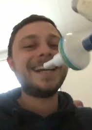 Scots dad-to-be takes cheeky puff of gas and air as pregnant missus lays  sleeping in hospital bed during ten-hour labour