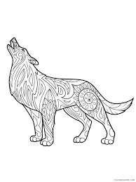 A beautiful mandala coloring page with a giraffe head, of great quality and originality. Adult Wolf Coloring Pages Wolf For Adults 9 Printable 2020 528 Coloring4free Coloring4free Com