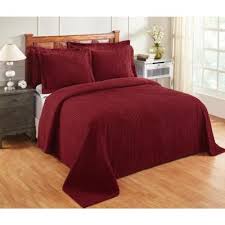 Chenille bedspreads meet all these criteria with aplomb, which is why they have been around for decades. Better Trends Julian Collection In Solid Stripes Design Burgundy Queen 100 Cotton Tufted Chenille Bedspread Ss Bsaspqubu The Home Depot