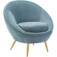 Modway Eei 3461 Lbu Circuit Accent Chair Light Blue Velvet Gold Stainless Accent Chairs Velvet Accent Chair Barrel Chair
