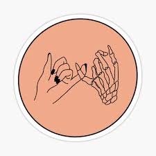 Inspirational tattoos pinky promise tattoo healing tattoo grunge tattoo body art tattoos skeleton hand tattoo fire tattoo promise tattoo mariah on instagram: Human Hand And Skeleton Hand Pinky Promise Sticker By Sophie0854 Redbubble