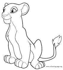 Find more coloring pages online for kids and adults of old nala 5174 coloring pages to print. The Lion King Young Nala Coloring Page Lion King Drawings King Drawing Disney Coloring Pages