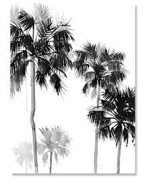 Black And White Palm Tree Pictures Paradis Noir I Black And White Watercolor Palm Trees Print Watercolor Print Hydro Painting Art