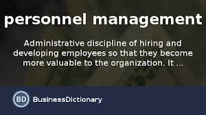 What Is Personnel Management Definition And Meaning
