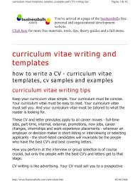 Discover how to write the perfect cv with our ultimate guide. Curriculum Vitae Writing And Templates How To Write A Cv