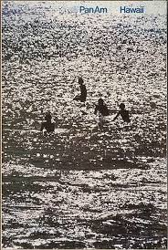 Vintage Pan Am Collateral Surfers In Hawaii Vintage Graphic Design Graphic Design Firms Beautiful Posters