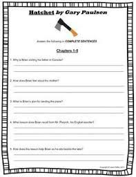 Hatchet By Gary Paulsen Comprehension Questions Common Core 4th 5th 6th Comprehension Questions Gary Paulsen Teacher Favorite Things
