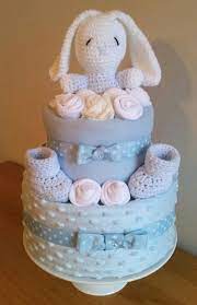 Baby Boy Bunny N Bootys Nappy Cake By April Showers Nappy Cakes Derbyshire Baby Shower Baskets Baby Shower Nappy Cake Baby Shower Cakes