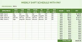 Weekly Employee Schedule Template Excel Inspirational Free Work Schedule Templates For Word And Excel In 2020 Schedule Template Schedule Templates Spreadsheet Template