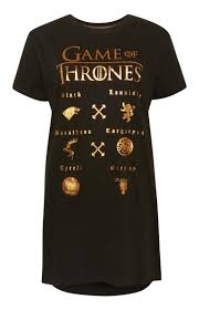 Primark Game Of Thrones Long Pyjama Top Game Of Thrones Shirts Shirts Primark