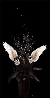 Dark Beautiful Art Soyut Resim Tuval Siyah Sanat Melek Sanat