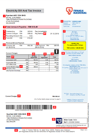 Faisalabad electric supply company( fesco) Welcome To Mytnb Portal Business Bill Layout