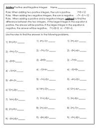 Improve your math knowledge with free questions in add, subtract, multiply, and divide integers and thousands of other math skills. Adding Subtracting Multiplying Dividing Positive And Negative Integers