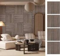 Amazon.com: ARMURO Wood Slat Wall Panel - 4 PCS Walnut Wood ...
