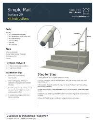 Surface Mount Railing Instructions Outdoor Stair Railing Outdoor Handrail Step Railing Outdoor