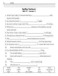 Spelling Sentences Unit 3 Lessons 1 5 Imagine It Second Grade Learn English English Grammar Present Perfect