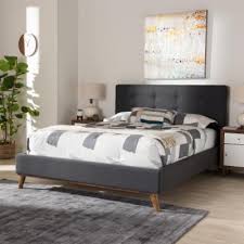 Baxton studio avignon modern and contemporary dark grey fabric upholstered full size headboard. Baxton Studio Beds Hayneedle