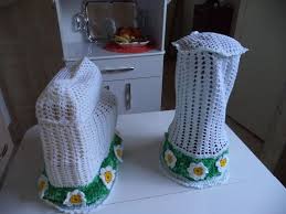 Capa De Batedeira De Tecido Passo A Passo Confeccionado Com Fio Duna E Composto De 3 Pecas Capa Batedeira Capa Liquidificador E Saia De B Jogo De Cozinha Croche Croche Para Cozinha Cozinha De Crochet