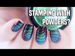 Stamping With Nail Powders Regular Nail Polish Gel Polish Powder Nails Holo Nail Polish Nail Polish