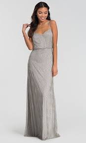 Long Beaded Kleinfeld Bridesmaid Dress Limited Availability Beaded Bridesmaid Dress Silver Grey Bridesmaid Dresses Sparkly Bridesmaid Dress