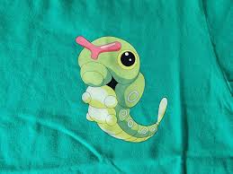 Green Pokemon Tee Tshirt Caterpie NWT Wow Unisex Adult Size XS | eBay
