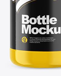 Download 1l Glossy Plastic Bottle Mockup In Bottle Mockups On Yellow Images Object Mockups PSD Mockup Templates