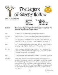 Reader S Theater The Legend Of Sleepy Hollow Script For 3rd 4th 5th Legend Of Sleepy Hollow Sleepy Hollow Readers Theater