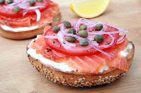 Brunch Food Lox And Bagels Salmon Cream Cheese