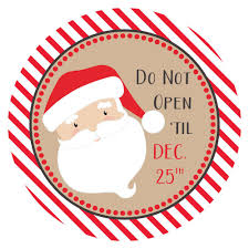Santa Says Do Not Open Til Christmas Stickers Gift Wrapping Labels Christmas Stickers Easy Handmade Gifts Christmas Labels