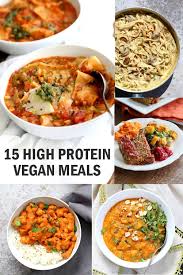 15 High Protein Vegan Meals Vegan Richa High Protein Vegetarian Recipes Vegetarian High Protein High Protein Vegan Recipes