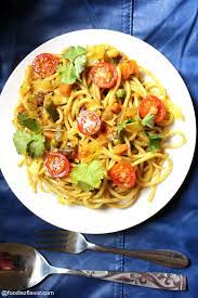 Masala Spaghetti Foodiezflavor Com Indian Food Recipes Indian Beef Recipes Recipes
