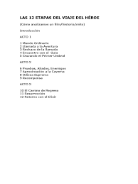 El camino del heroe (completo). Las 12 Etapas Del Viaje Del Heroe Obi Wan Kenobi Jason