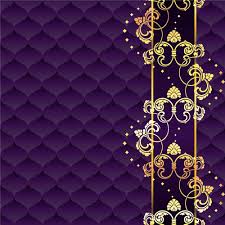 Download Golden Floral With Purple Textures Background Vector Welovesolo