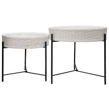 Find rattan coffee tables in canada | visit kijiji classifieds to buy, sell, or trade almost anything! New 2 Piece White Ruska Rattan Tray Top Coffee Table Set Ebay