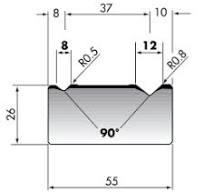 Precision Press Brake 2v Dies M60-90-02 With 90degree ...
