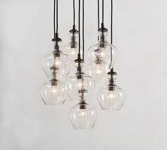 Flynn Recycled Glass Multi Light Pendant Pottery Barn