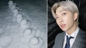 Buy namjoon and his little frog by mhawtho as a poster. Joonie S Snow Ducklings Gives True Winter Feels Bts Army Delighted Over Kim Namjoon S Adorable Creation Inspiring Fans To Embrace The Season Latestly